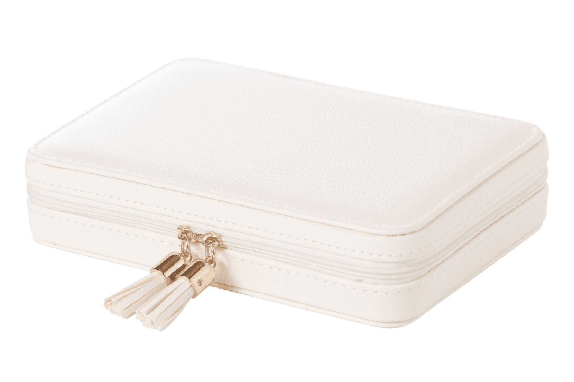 White leather clutch isolated on white background